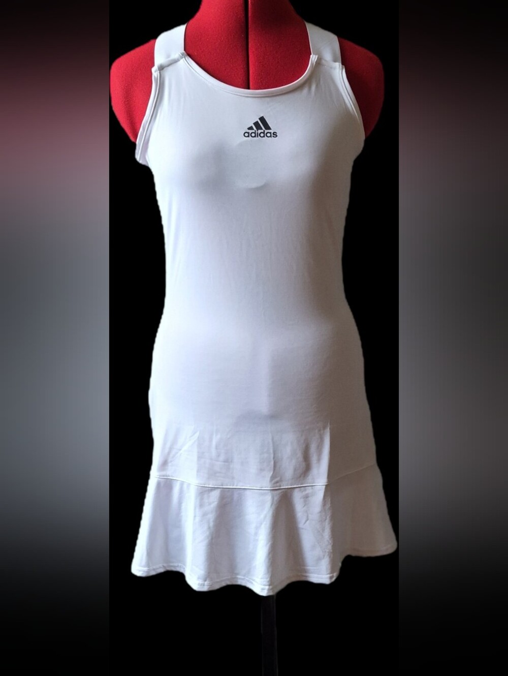 adidas White Racerback Mini Dress